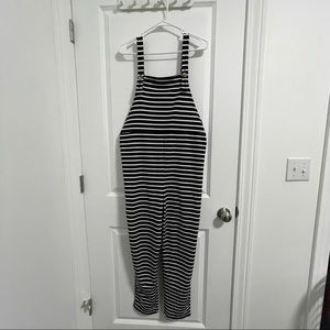Shein Maternity Striped Bib Overalls Small NEW